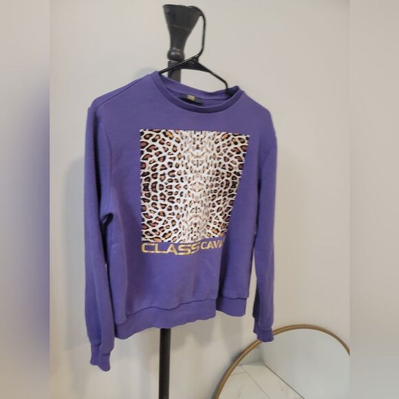 Cavalli Class Bold Print Regular-Fit Sweatshirt Men Medium - Picture 1 of 7